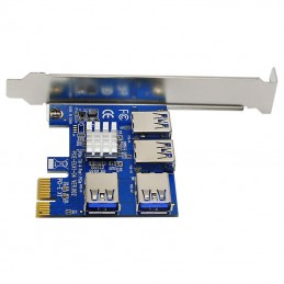 Splitter z PCI-e x1 (Male) na 4 x USB riser support