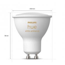 Philips HUE LED White Ambiance žárovka GU10 4,3W 3 ks