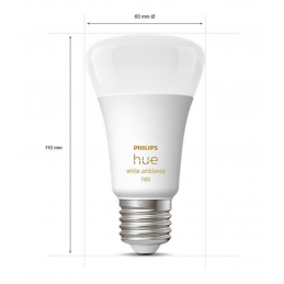 Philips HUE LED White Ambiance žárovka E27 8W