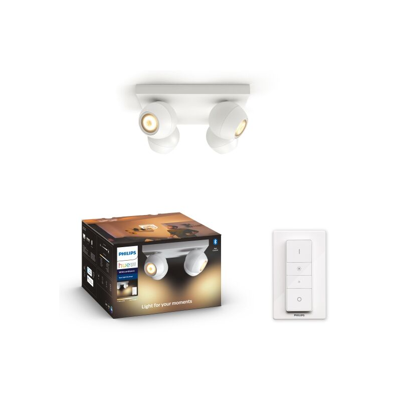 Philips Hue White Ambiance BUCKRAM 4xGU10 + switch